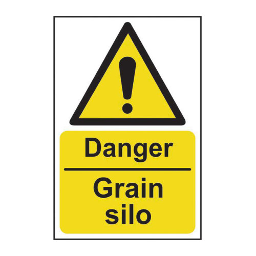 Danger Grain silo 1.2mm Recyclable PP (200 x 300mm)