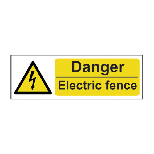 Danger Electric fence 1.2mm Recyclable PP (300 x 100mm)