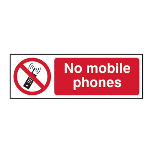 No mobile phones 1.2mm Recyclable PP (600 x 200mm)