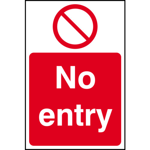 No entry, no man symbol - SAV (200 x 300mm)