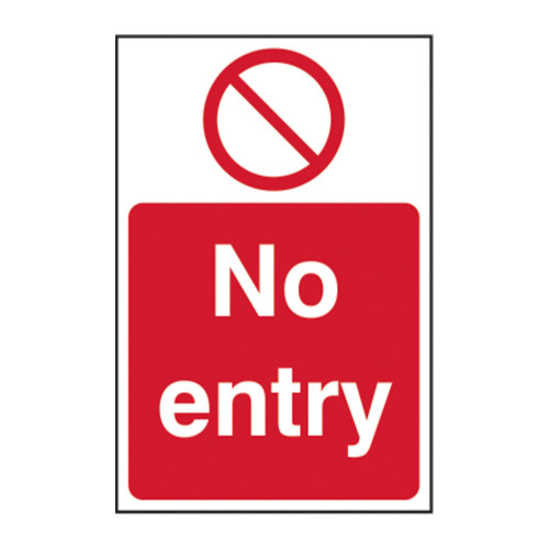 No entry, no man symbol 1.2mm Recyclable PP (200 x 300mm)