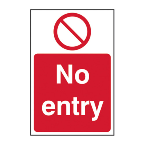 No entry, no man symbol 1.2mm Recyclable PP (400 x 600mm)