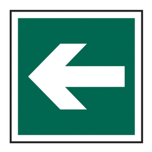 'Horizonal Arrow Symbol Sign, Self-Adhesive Vinyl (200mm x 200mm)