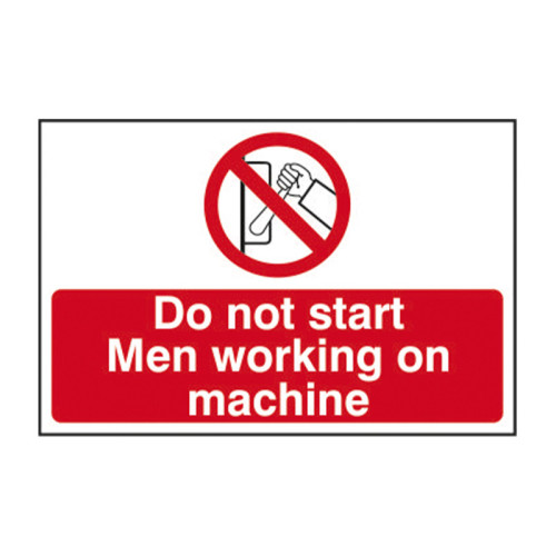 Do not start Men working on machine 1.2mm Recyclable PP (300 x 200mm)