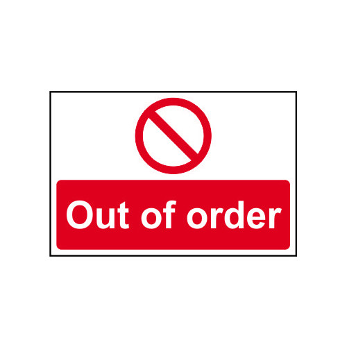 Out of order 1.2mm Recyclable PP (300 x 200mm)