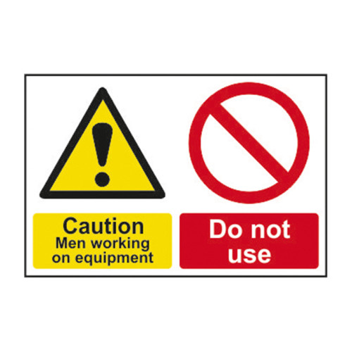 Caution Men working on equipment Do not use 1.2mm Recyclable PP (300 x 200mm)
