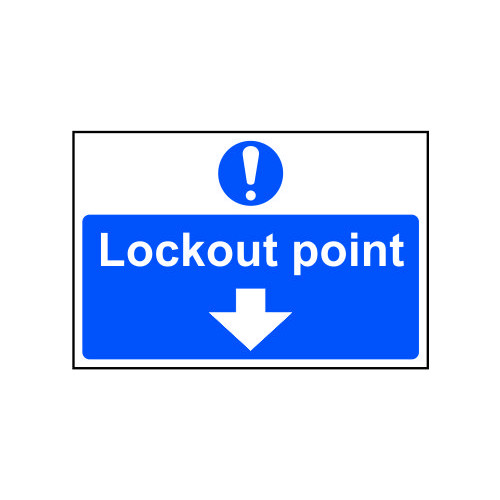 'Lockout Point' Sign, Magnetic Substrate (225mm x 150mm)