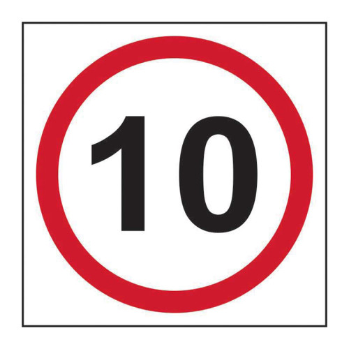 10mph (speed limit) 1.2mm Recyclable PP (400 x 400mm)