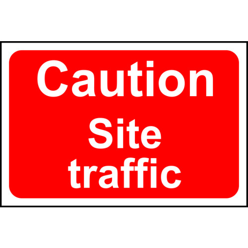 Caution Site traffic 1.2mm Recyclable PP (600 x 400mm)