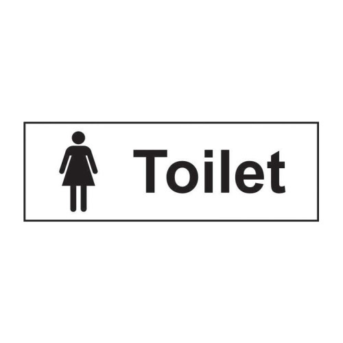 Toilet (Ladies) 1.2mm Recyclable PP (300 x 100mm)