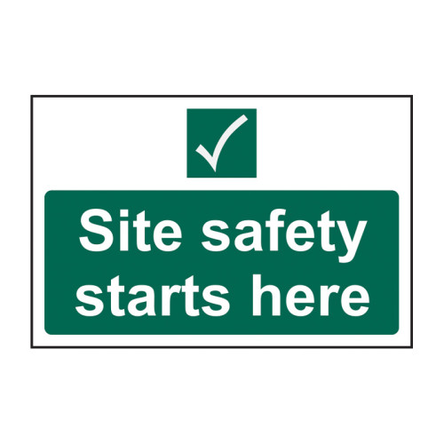 Site safety starts here 1.2mm Recyclable PP (400 x 300mm)