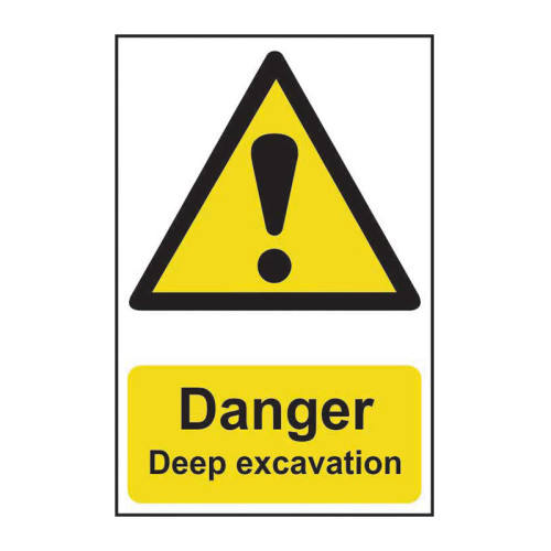 Danger Deep excavation 1.2mm Recyclable PP (400 x 600mm)