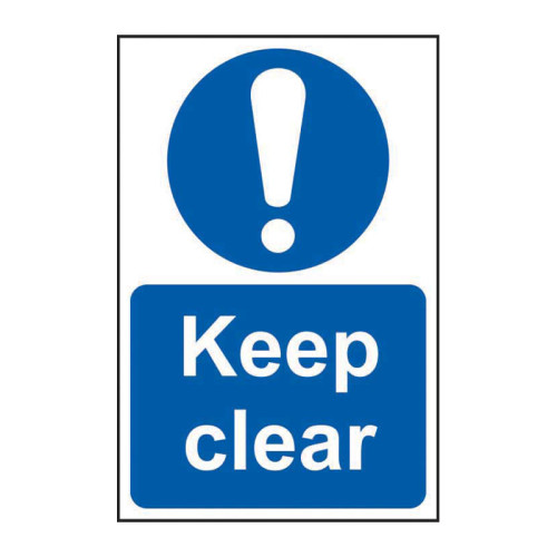 'Keep Clear' Sign, self-adhesive vinyl (150mm x 200mm)