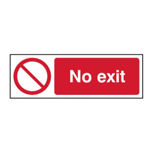 No exit 1.2mm Recyclable PP (600 x 200mm)