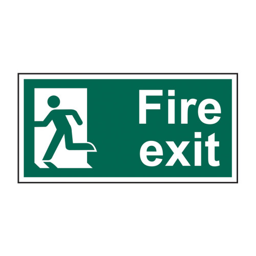 Fire exit (Man left) 1.2mm Recyclable PP (400 x 200mm)