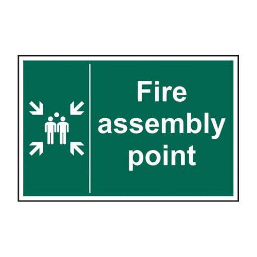 'Fire Assembly Point' Sign - Aluminium Composite (600mm x 450mm)