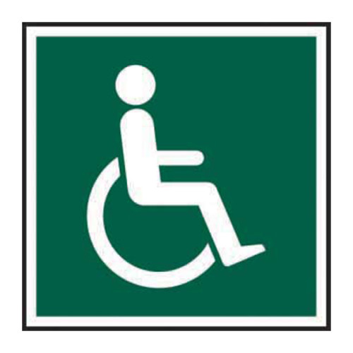'Disabled Symbol' Sign, Self-Adhesive Vinyl (200mm x 200mm)