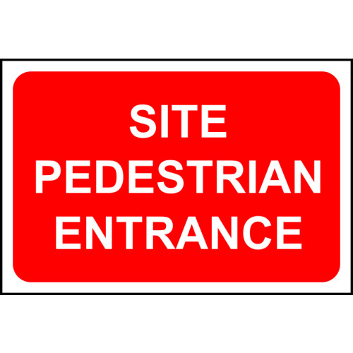 Site pedestrian entrance 1.2mm Recyclable PP (600 x 400mm)