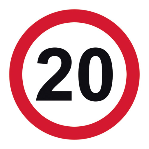 20mph Road Sign (with channel)