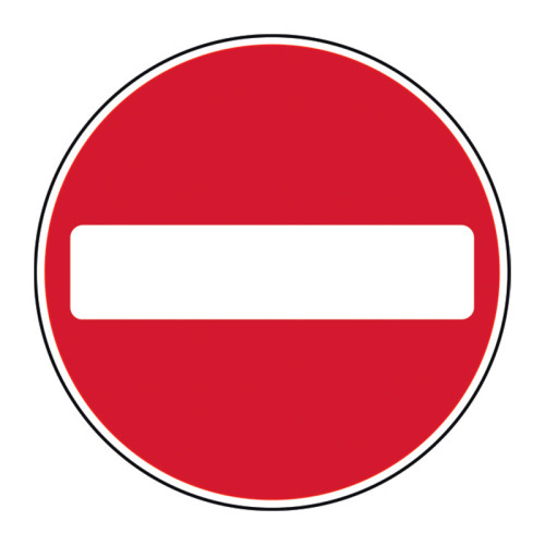 No Entry Road Sign (with channel)