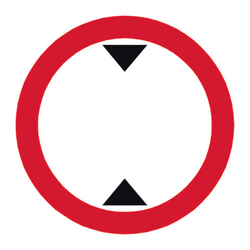 'Height Restriction' Road Sign, Aluminium Composite with channel (450mm dia.)