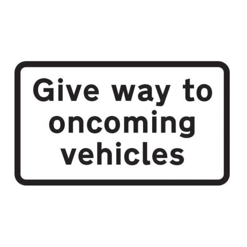 Give way to oncoming vehicles (with channel)