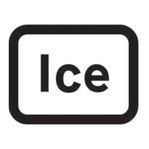 'Ice' Supplementary Road Sign, Aluminium Composite without channel (310mm x 234mm)