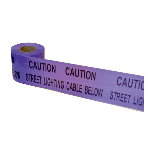 'Caution Street Lighting Cable Below' Underground Tape (150mm x 365mm)