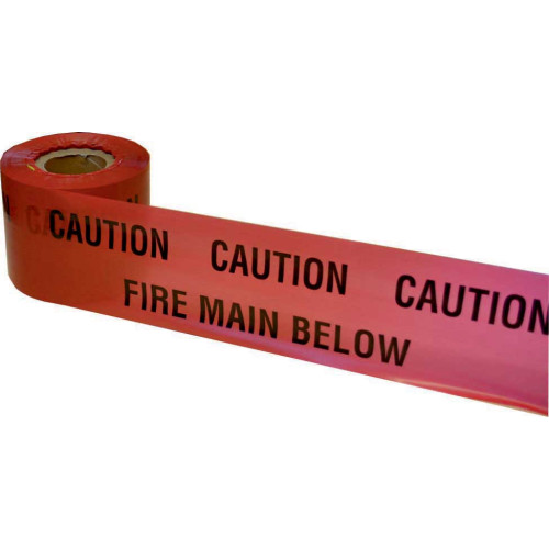 'Caution Fire Main Below' Underground Tape (150mm x 365mm)