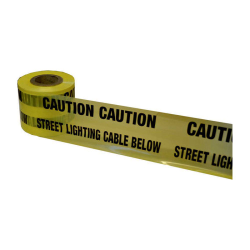 'Caution Street Lighting Cable Below' Underground Tape (150mm x 365mm)