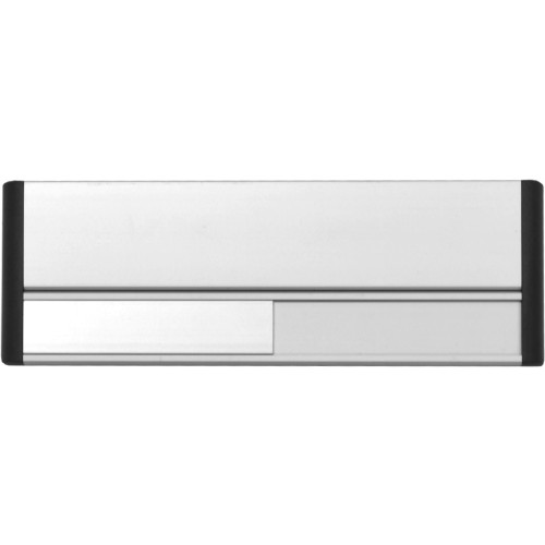 Door Slider System, Silver Anodised With Black End Caps & Black Text (220mm x 90mm)
