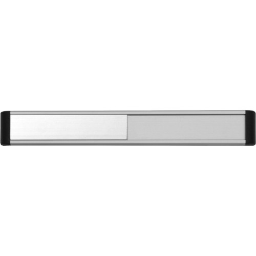 Door Slider System, Silver Anodised With Black End Caps & Black Text (220mm x 30mm)
