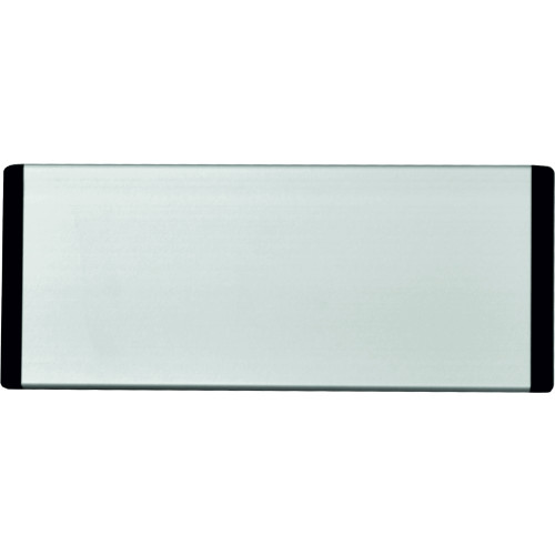 Header Panel Only With Black End Caps & Black Text, Silver Anodised (220mm x 90mm)