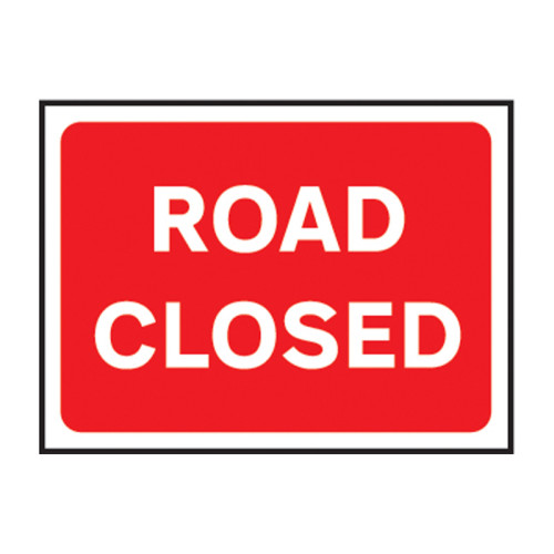 'Road Closed' Roll-Up Traffic Sign (1050mm x 750mm)