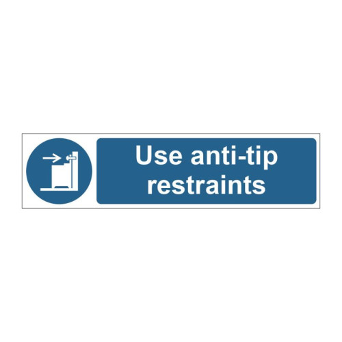 Use Anti-tip Restraints - SAV (300 x 100mm)