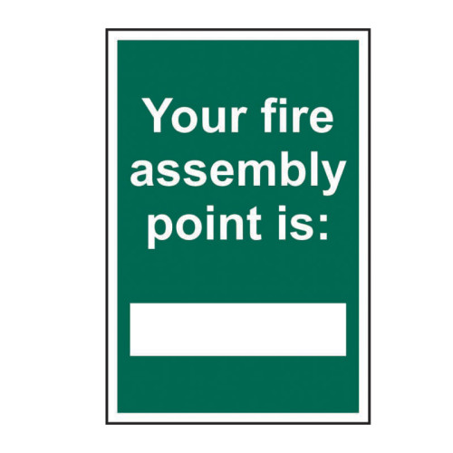 Your fire assembly point is 1.2mm Recyclable PP (300 x 200mm)