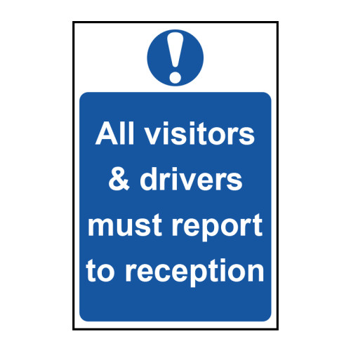 All visitors must report to reception - 14282