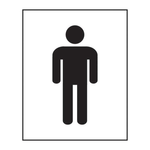 Male symbol 1.2mm Recyclable PP (125 x 200mm)