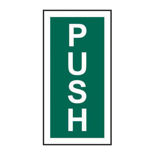 'Push (Vertical)' Sign, Self-Adhesive Vinyl (75mm x 150mm)