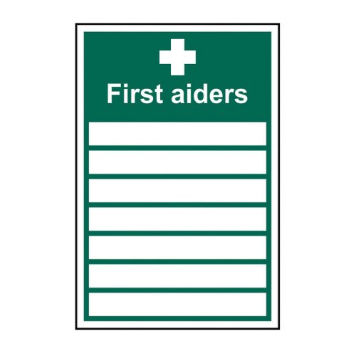 First aiders____ 1.2mm Recyclable PP (200 x 300mm)