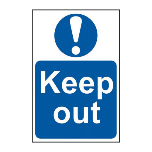 'Keep Out' Sign, Self-Adhesive Vinyl (200mm x 300mm)