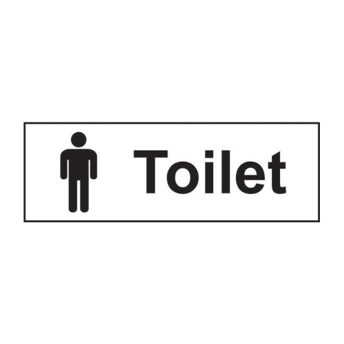 'Toilet Gentlemen' Sign, Self-Adhesive Vinyl, (300mm x 100mm)