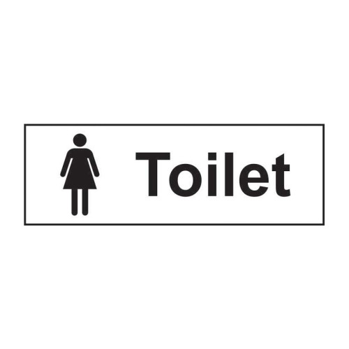 'Toilet Ladies' Sign, Self-Adhesive Vinyl, (300mm x 100mm)