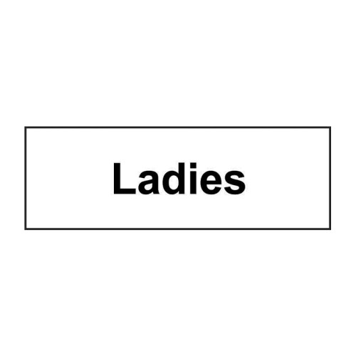 'Ladies' Sign, Self-Adhesive Vinyl, (300mm x 100mm)