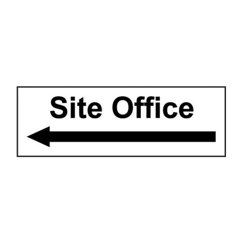 Site Office arrow left 1.2mm Recyclable PP (300 x 100mm)