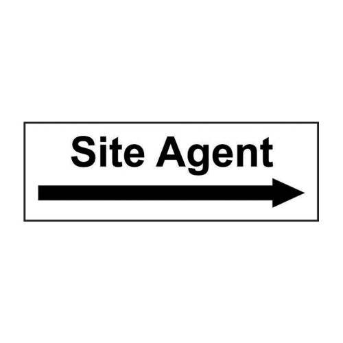 Site Agent Arrow right 1.2mm Recyclable PP (300 x 100mm)