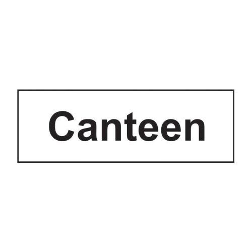 'Canteen' Sign, Self-Adhesive Vinyl, (300mm x 100mm)