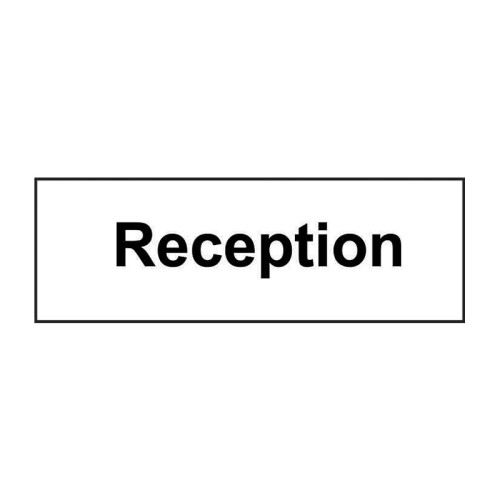'Reception' Sign, Self-Adhesive Vinyl, (300mm x 100mm)