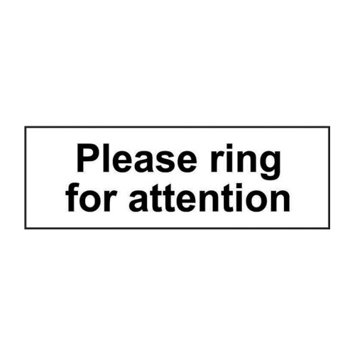 Centurion - 'Please Ring For Attention' Sign, Non-Adhesive Rigid 1mm ...