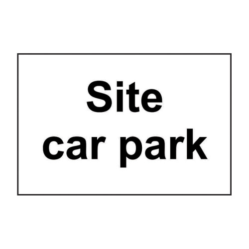 'Site Car Park' Sign, Self-Adhesive Vinyl, (300mm x 200mm)